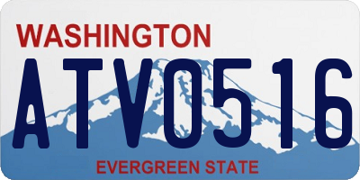 WA license plate ATV0516