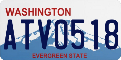 WA license plate ATV0518
