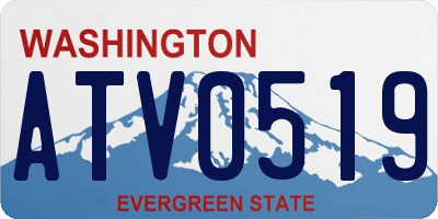 WA license plate ATV0519