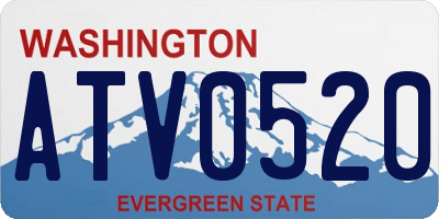 WA license plate ATV0520