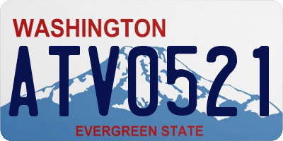 WA license plate ATV0521