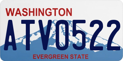 WA license plate ATV0522