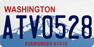 WA license plate ATV0528
