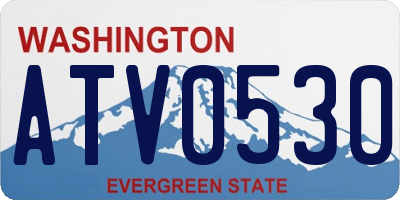 WA license plate ATV0530