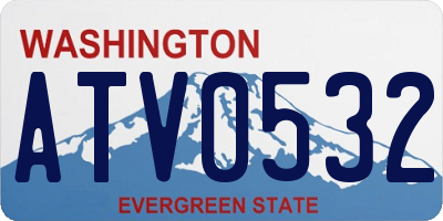 WA license plate ATV0532