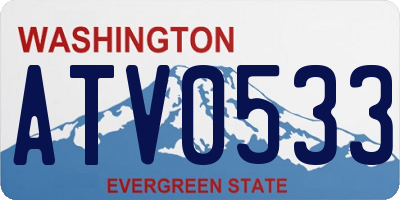 WA license plate ATV0533