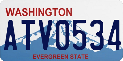WA license plate ATV0534