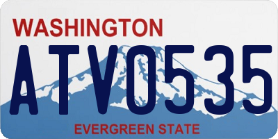 WA license plate ATV0535