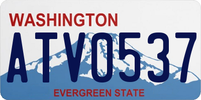 WA license plate ATV0537