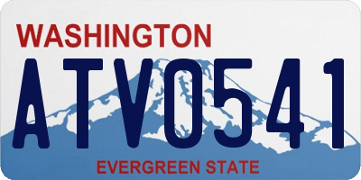 WA license plate ATV0541