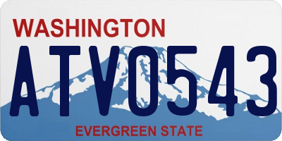WA license plate ATV0543