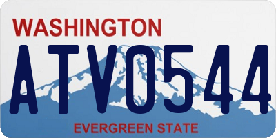 WA license plate ATV0544