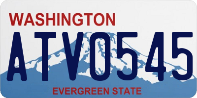 WA license plate ATV0545