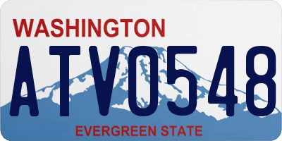 WA license plate ATV0548