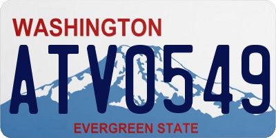 WA license plate ATV0549