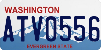 WA license plate ATV0556