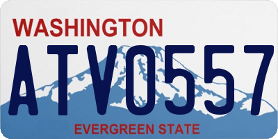 WA license plate ATV0557