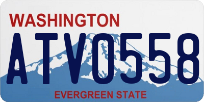 WA license plate ATV0558