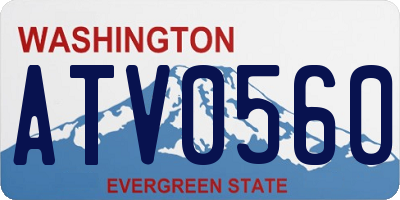 WA license plate ATV0560