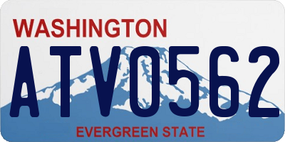 WA license plate ATV0562