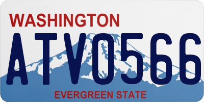 WA license plate ATV0566