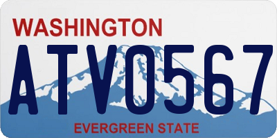 WA license plate ATV0567