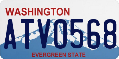 WA license plate ATV0568
