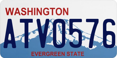 WA license plate ATV0576