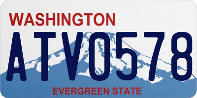 WA license plate ATV0578