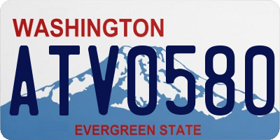 WA license plate ATV0580