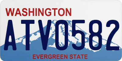 WA license plate ATV0582