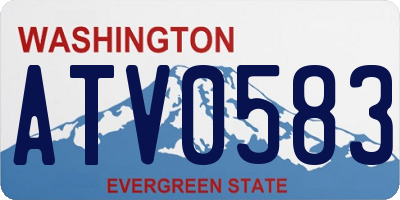 WA license plate ATV0583