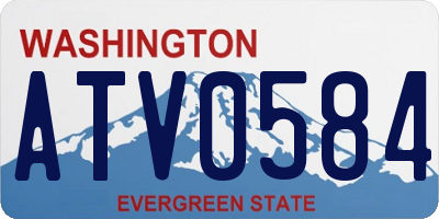 WA license plate ATV0584