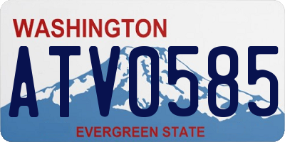 WA license plate ATV0585