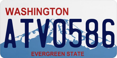 WA license plate ATV0586