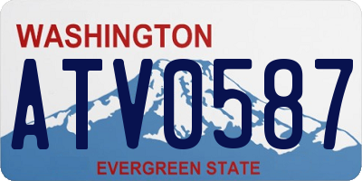 WA license plate ATV0587