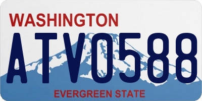 WA license plate ATV0588