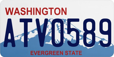 WA license plate ATV0589