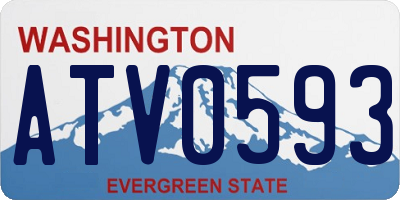 WA license plate ATV0593