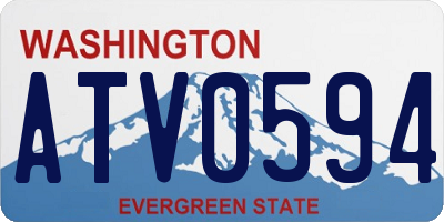 WA license plate ATV0594