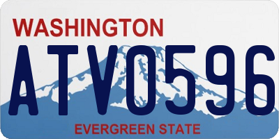 WA license plate ATV0596