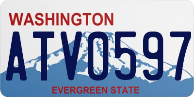 WA license plate ATV0597