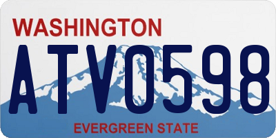 WA license plate ATV0598