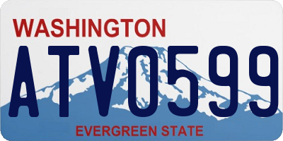WA license plate ATV0599