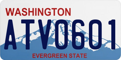 WA license plate ATV0601