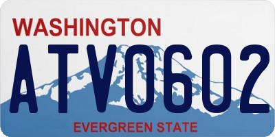 WA license plate ATV0602