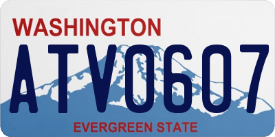 WA license plate ATV0607