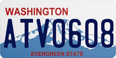 WA license plate ATV0608