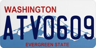 WA license plate ATV0609
