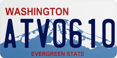 WA license plate ATV0610